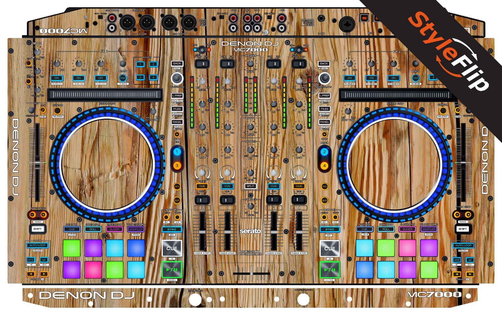 Denon MC7000 Skin | Wood #4 | Protective Decal | StyleFlip Skins