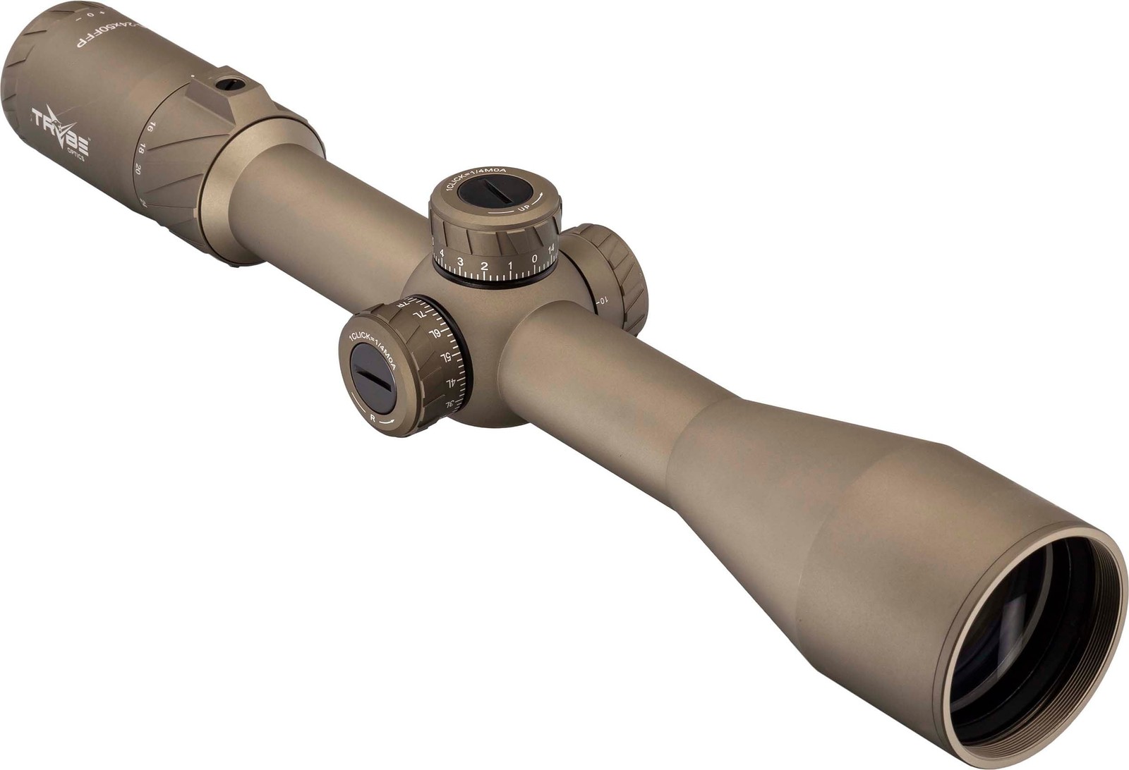 TRYBE Optics HIPO Rifle Scope, 6-24x50mm, 30mm Tube, FFP, : TRORS6-24x50FFP-FDE