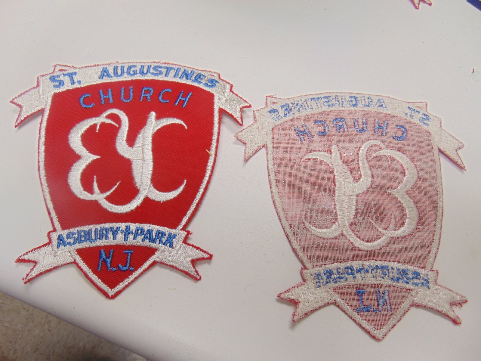 PATCH SEW ON OLDER ST AUGUSTINES CHURCH ASBURY PARK NEW JERSEY OVER 6 INCHES