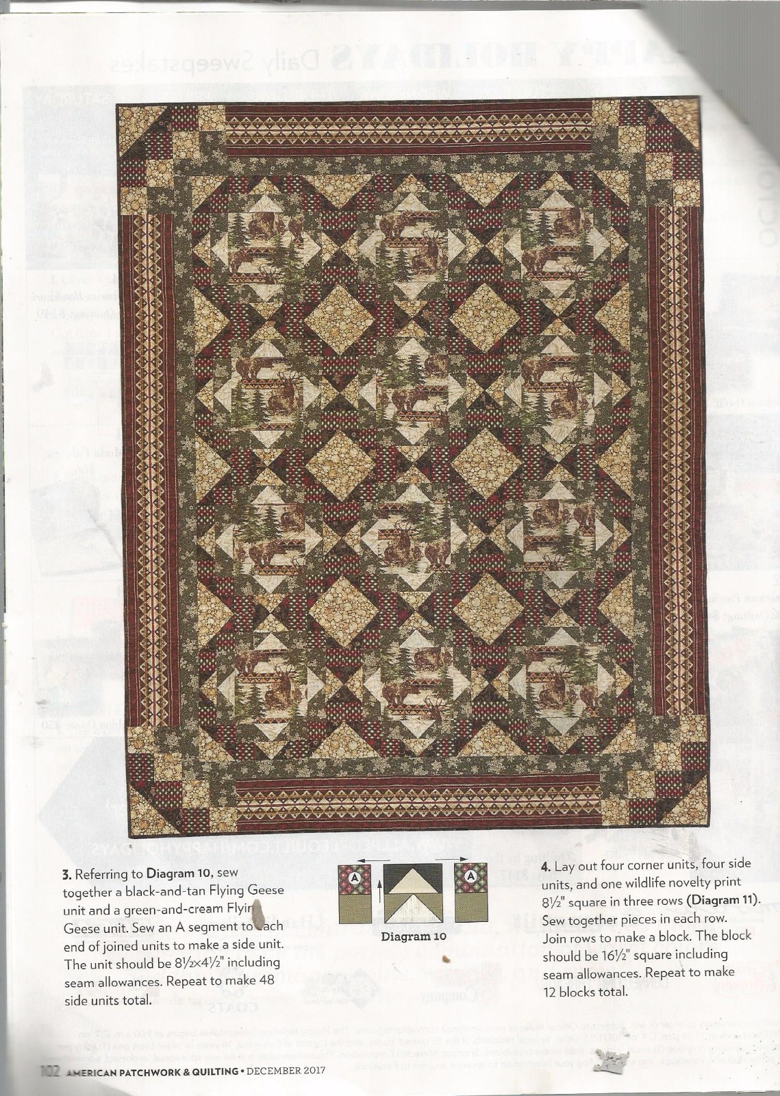 E0207  LODGE LIVING QUILT PATTERN/INSTRUCTIONS