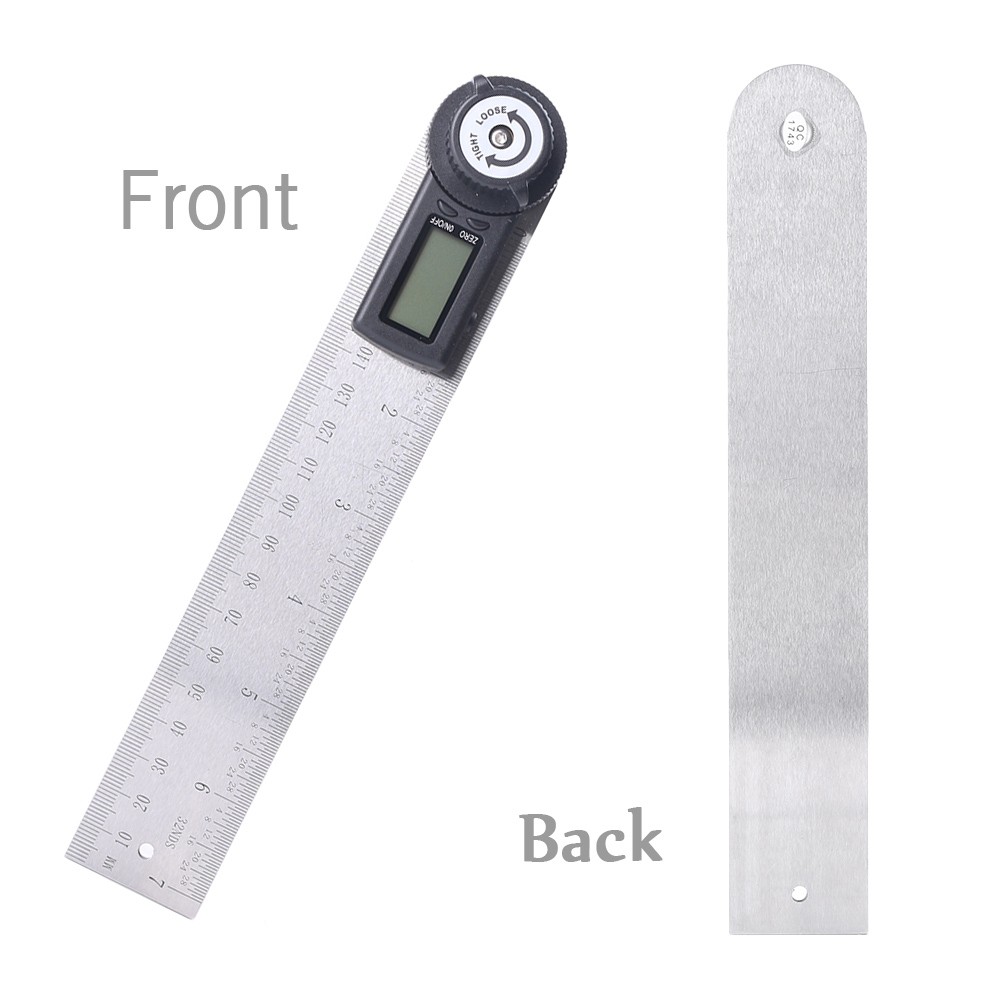 7" Electronic Protractor Digital Goniometer Angle Finder Miter Gauge Ruler