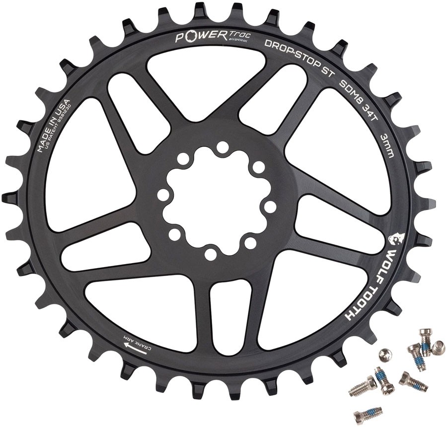 Elliptical 8-Bolt Direct Mount Chainring for Hyperglide+ Chain - Wolf Tooth