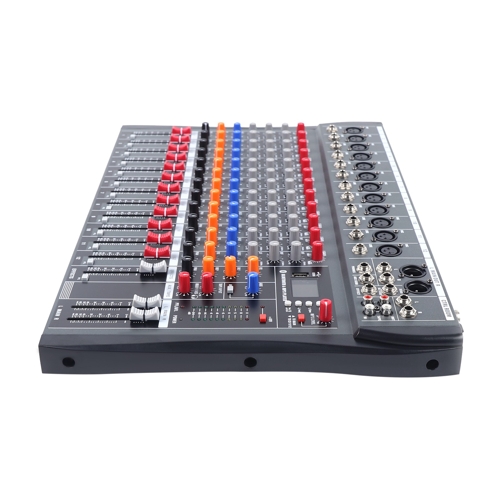 12 Channel Audio Mixer Bluetooth USB DJ Sound Mixing Console Amplifier Studio