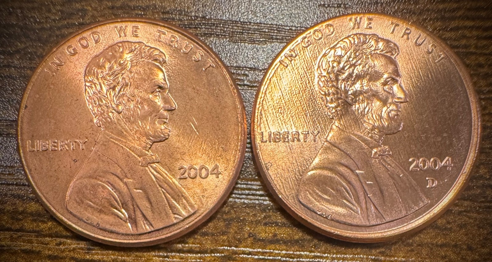 2004 P & D Lincoln Memorial Cent BU 2 Coin Set From Original Rolls