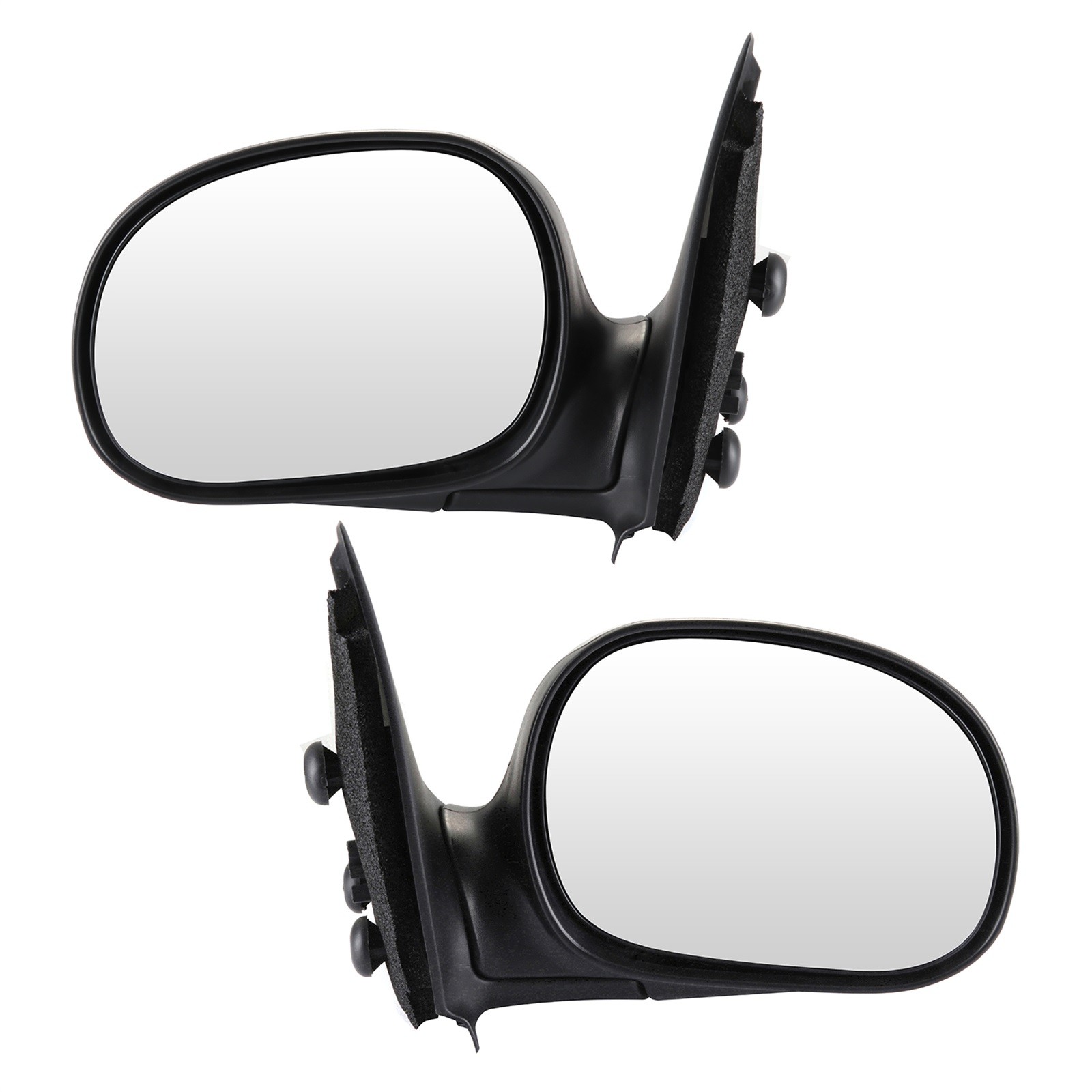 Pair Black Mirrors For 1997-2004 Ford F150 Left & Right Side Manual Fold