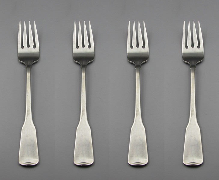 Oneida Stainless Flatware AMERICAN COLONIAL Salad Forks - Set of Four *