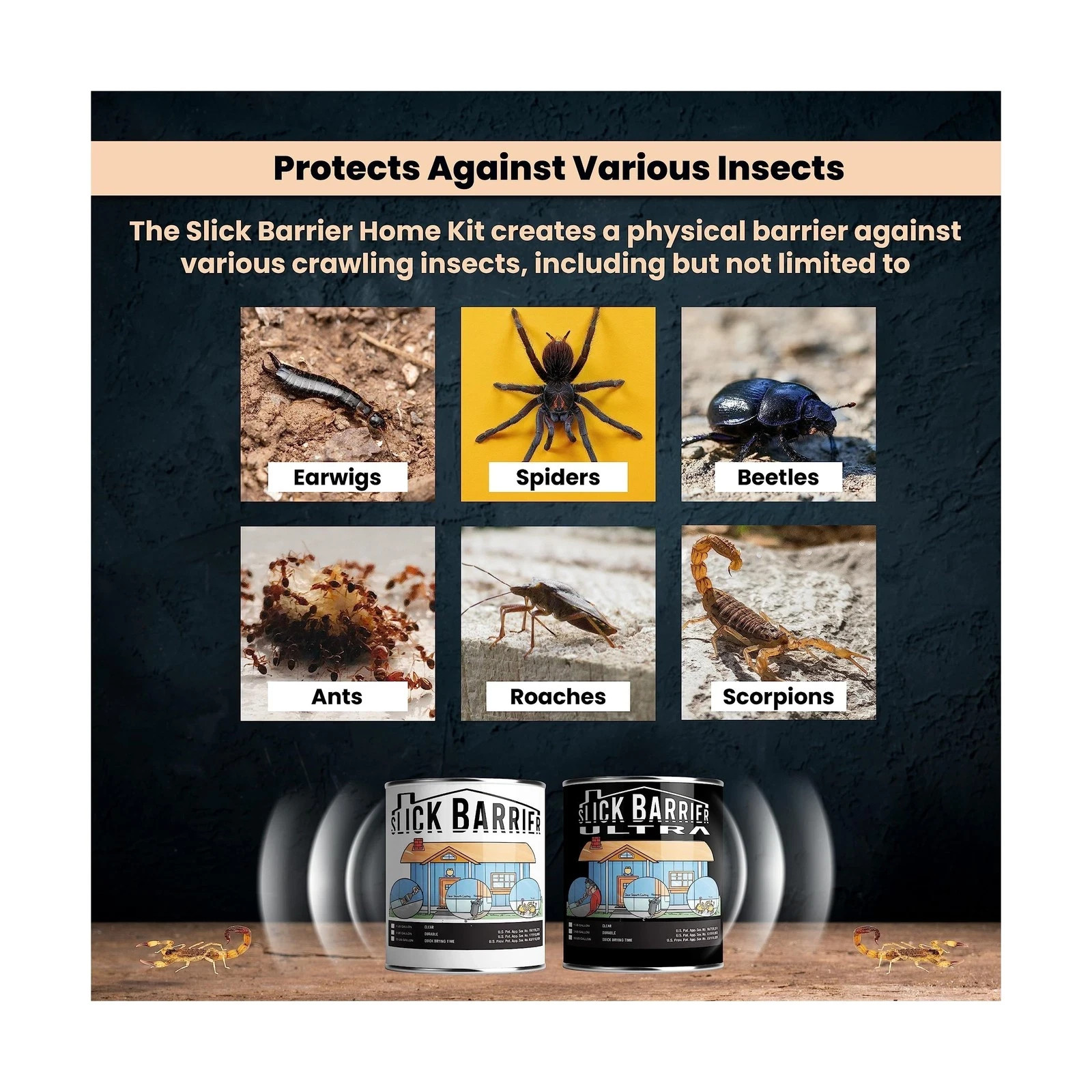 Slick-Barrier Home-Kit Ultimate Pest Control Solution for Insects/ Rodents
