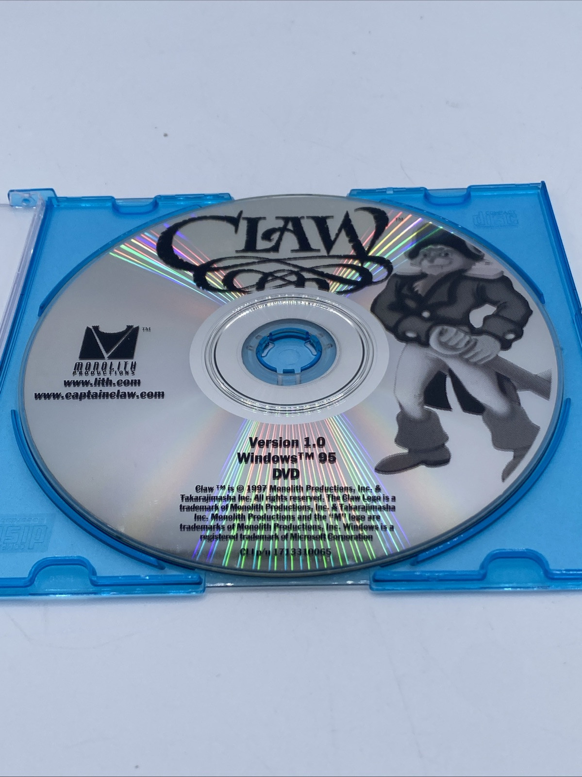 Captain CLAW Version 1.0 Windows 95 DVD Monolith No Box No Manual 1997 Rare