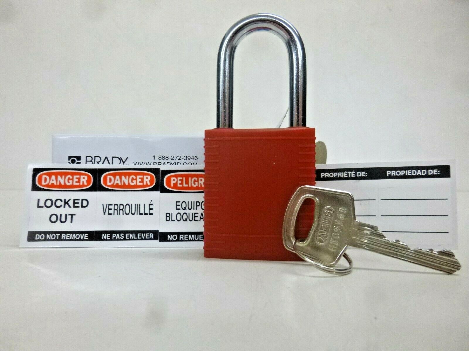 NEW! BRADY Lockout Padlock Kit, Different Key Type, 6pk, 99552