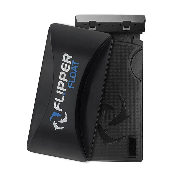 Flipper Float 2-in-1 Aquarium Magnetic Glass Cleaner and Scrubber - Black