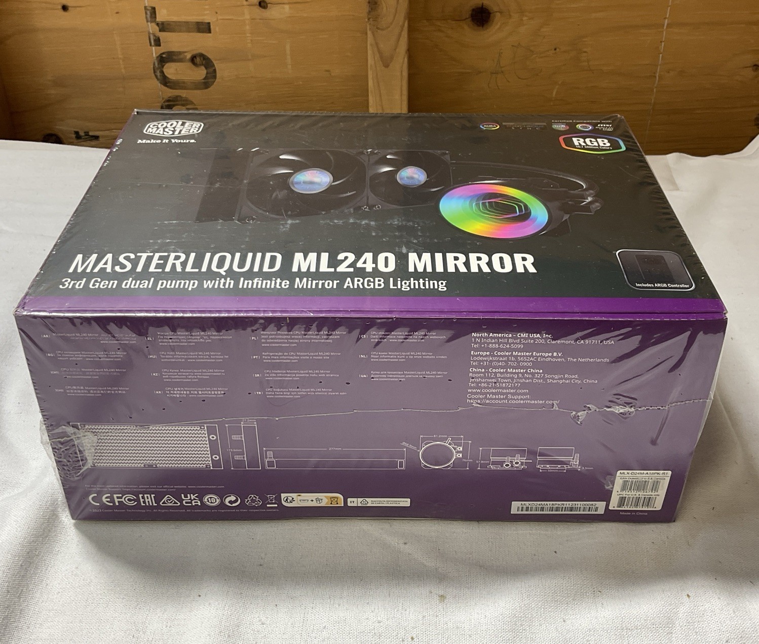 Cooler Master MasterLiquid ML240 Mirror 3rd gen dual pump Sealed A3