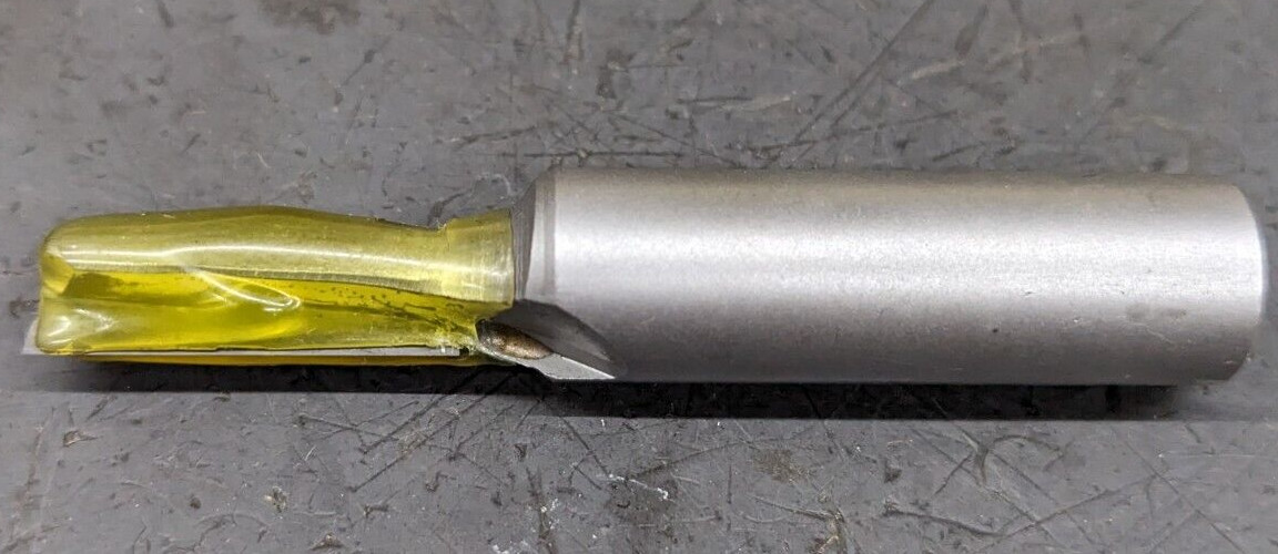 Carbide Tipped Straight Router 3/8" CD 1/2" SH Single Flute