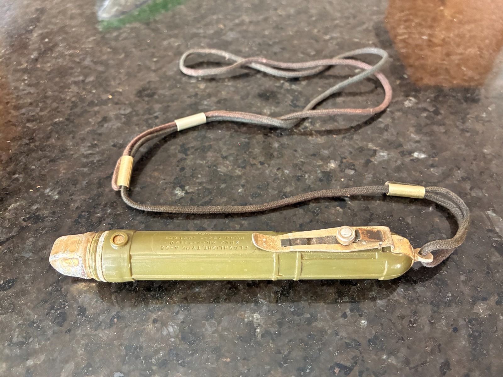 Justrite Flashlight, Type A-6B, Spec Mil-F-7326C, w/ tint lens, not functioning