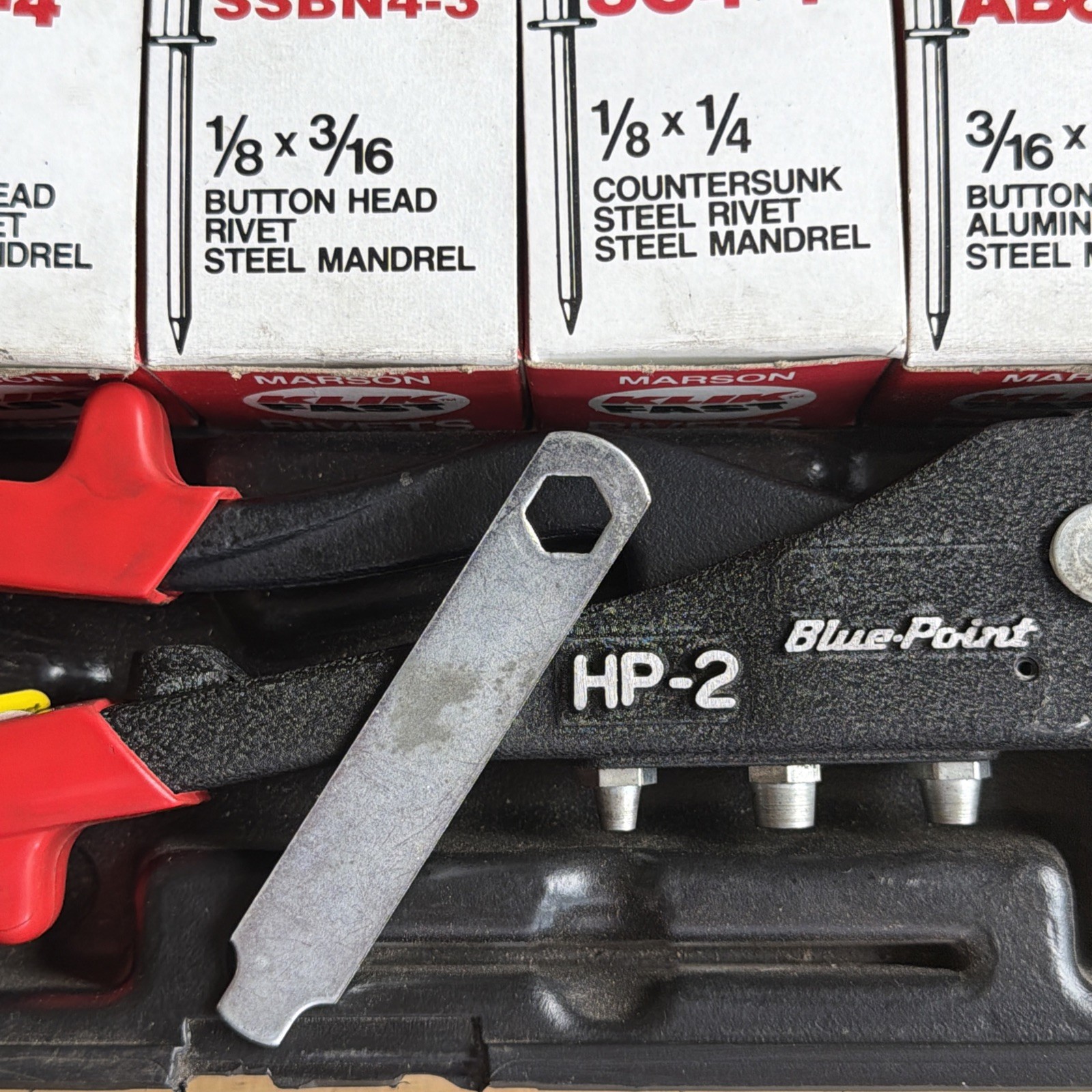 Blue Point Tools x Marson Klik Fast Hand Riveter Kit W/ Rivets HP-200A