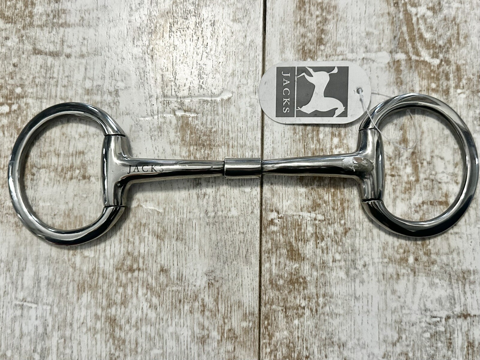 Jack’s Stainless Steel Copper Inlay Eggbutt Snaffle Bit 5.25”