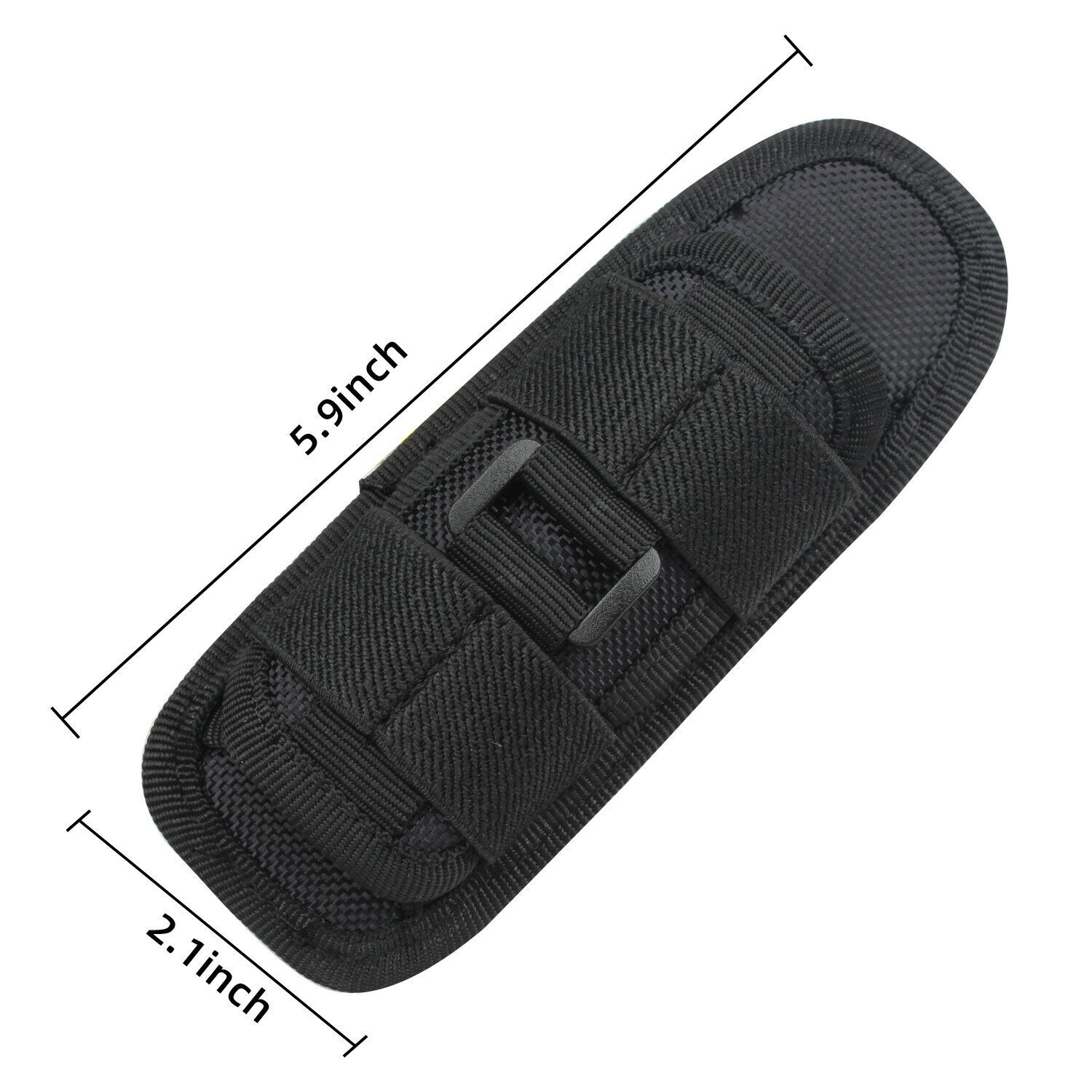 Molle Flashlight Pouch 360 Degrees Rotatable Torch Case Outdoor Belt Holster