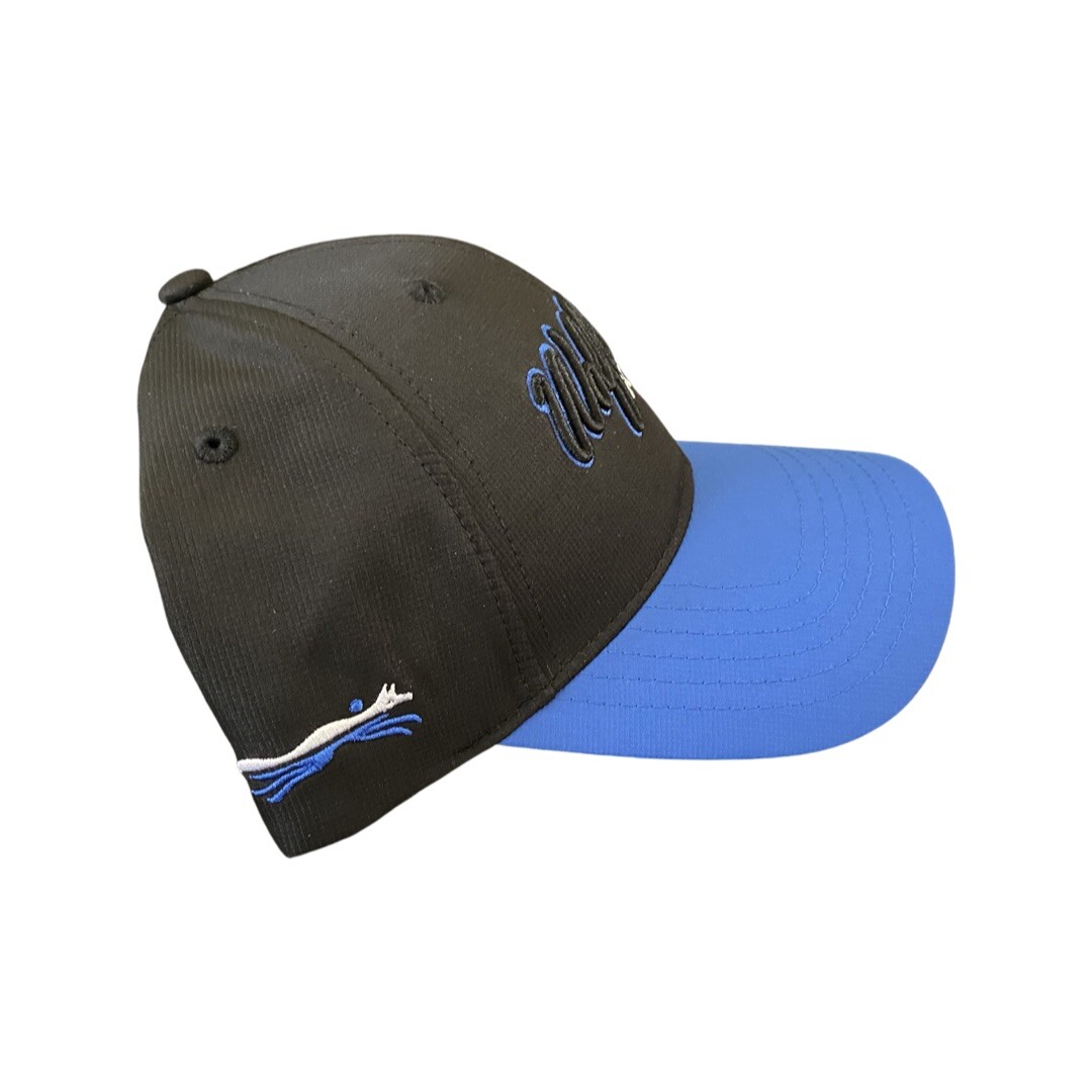 Wolf Dancer Golf Club Hat Lost Pines Black Blue Adjustable Size Ahead