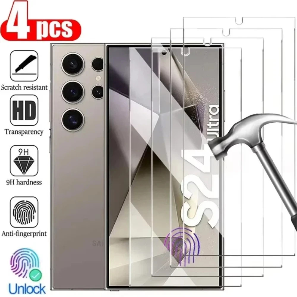 4X Screen Protector For Samsung Galaxy S24 S25 S26 Plus Ultra Tempered Glass