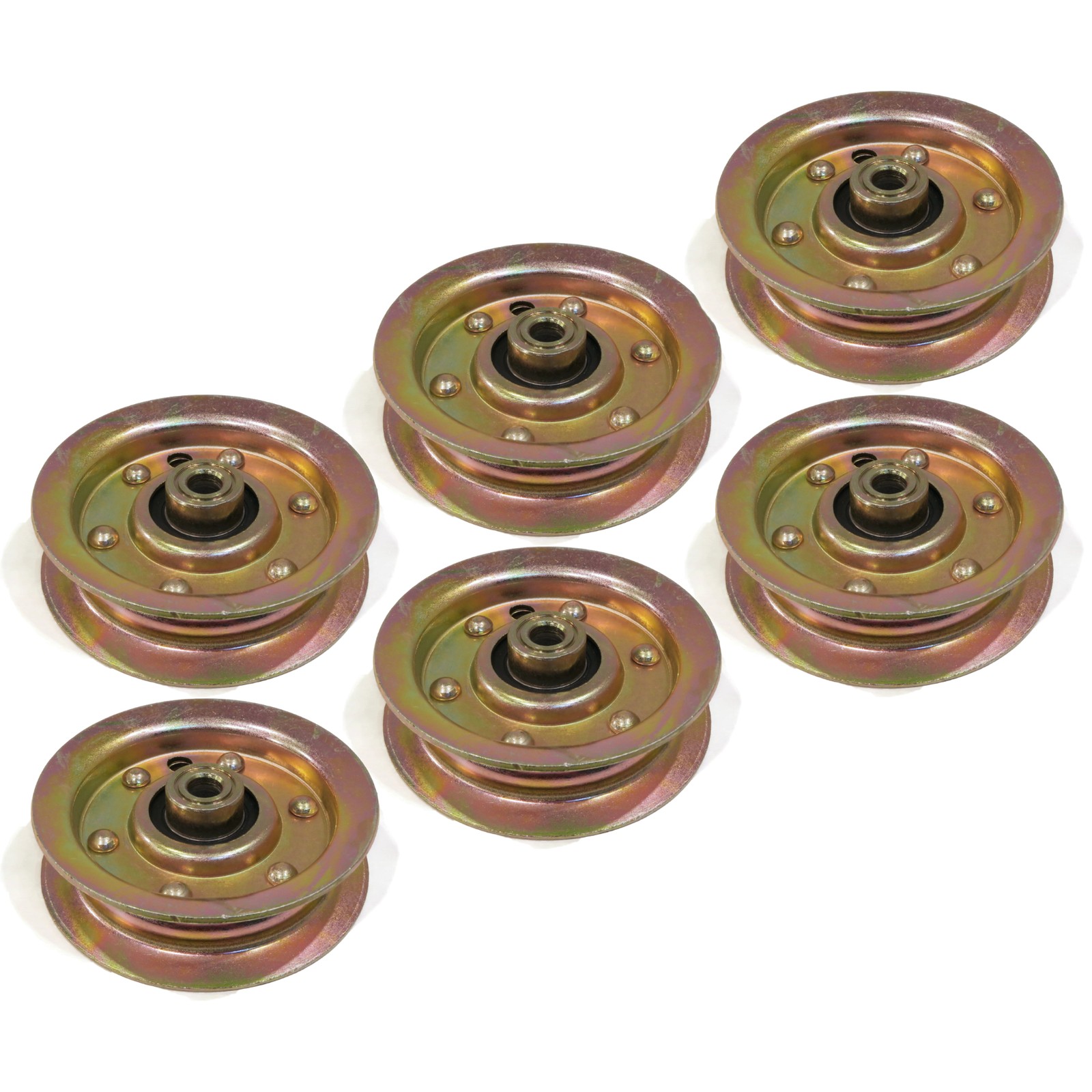 (Pack of 6) Flat Idler Pulleys for Stens 280-671, 280671 & Rotary 9376 Lawnmower
