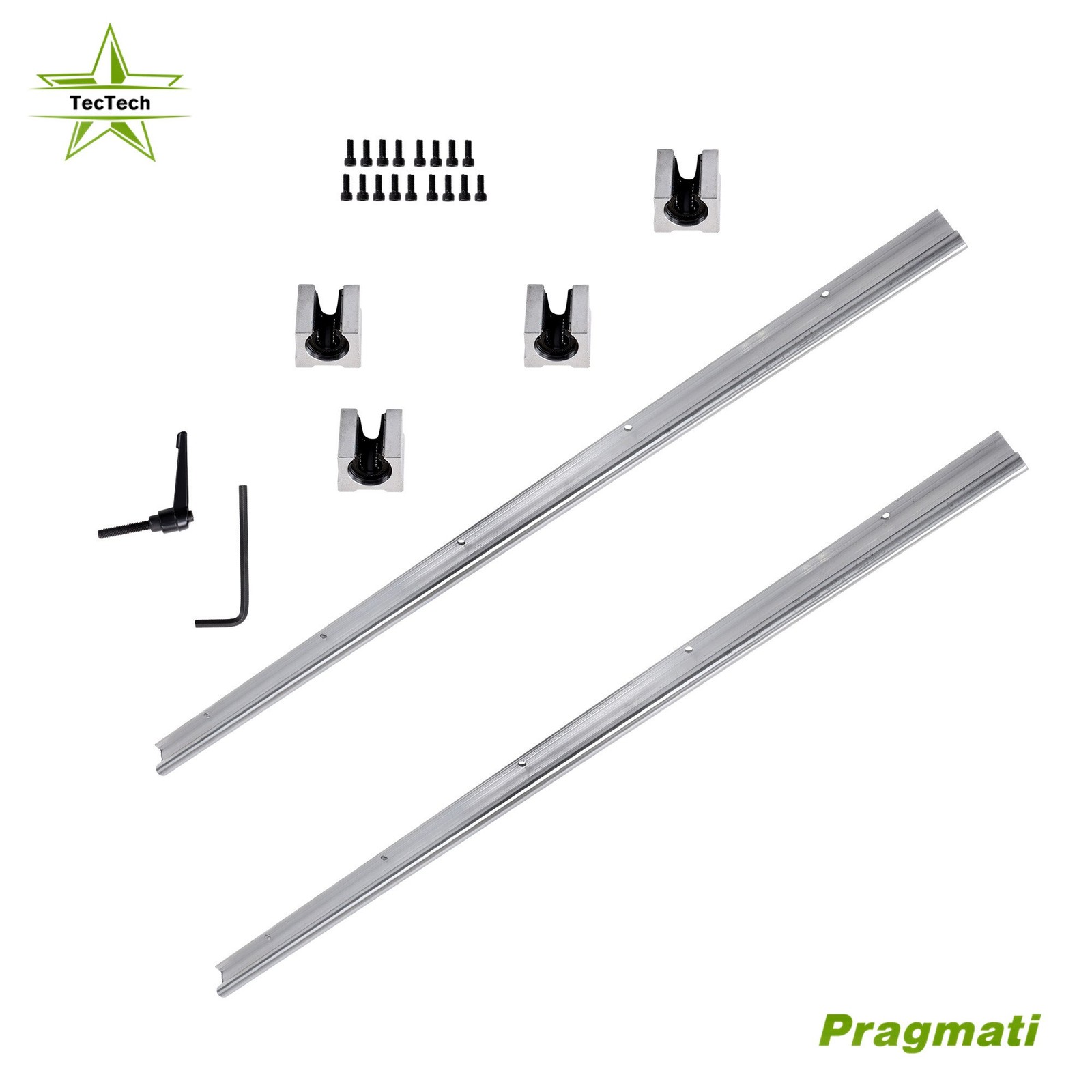 Linear Rail W/2 SBR16-1000mm Linear Guide,4 SBR16UU Square Type Bearing Blocks