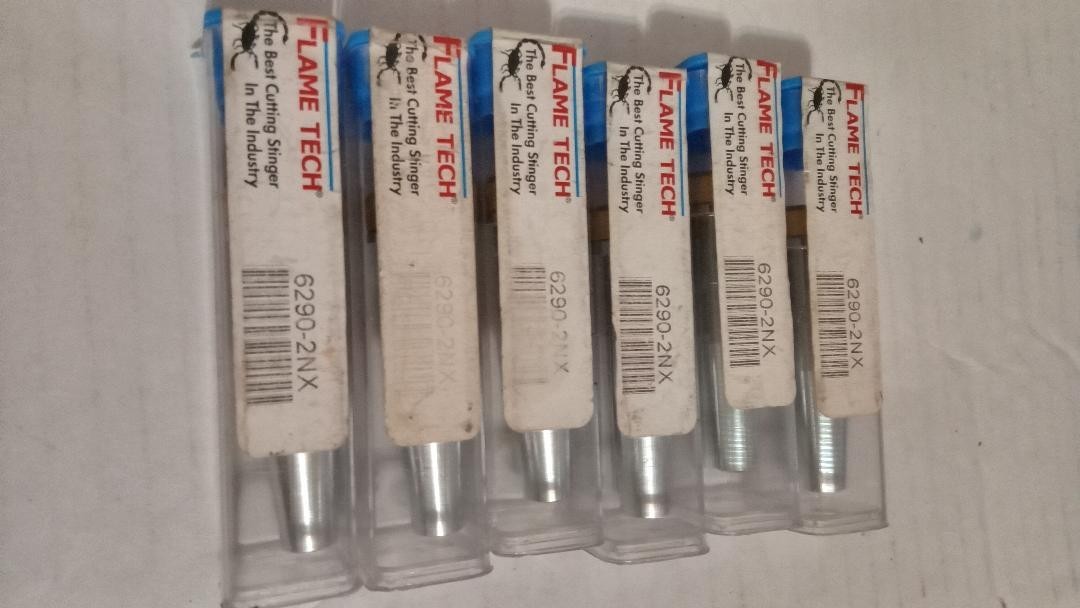 6 New Open Box Flame Tech 6290-2NX Cutting Tips Harris' Model 62-5F Torch Sz 2
