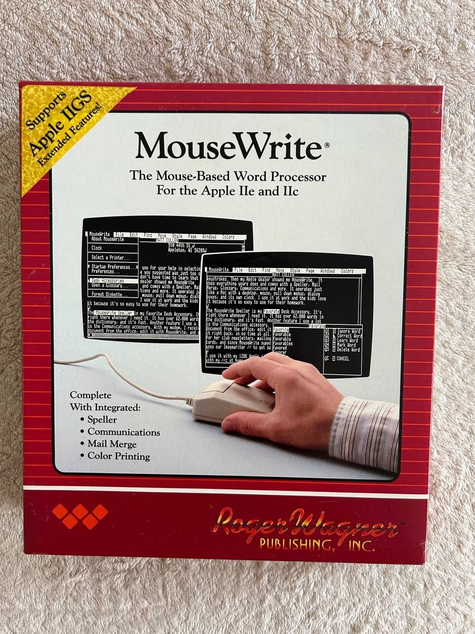 Macintosh MouseWrite Word Processor for Apple IIc IIGS IIe. Software 1985-86 #2