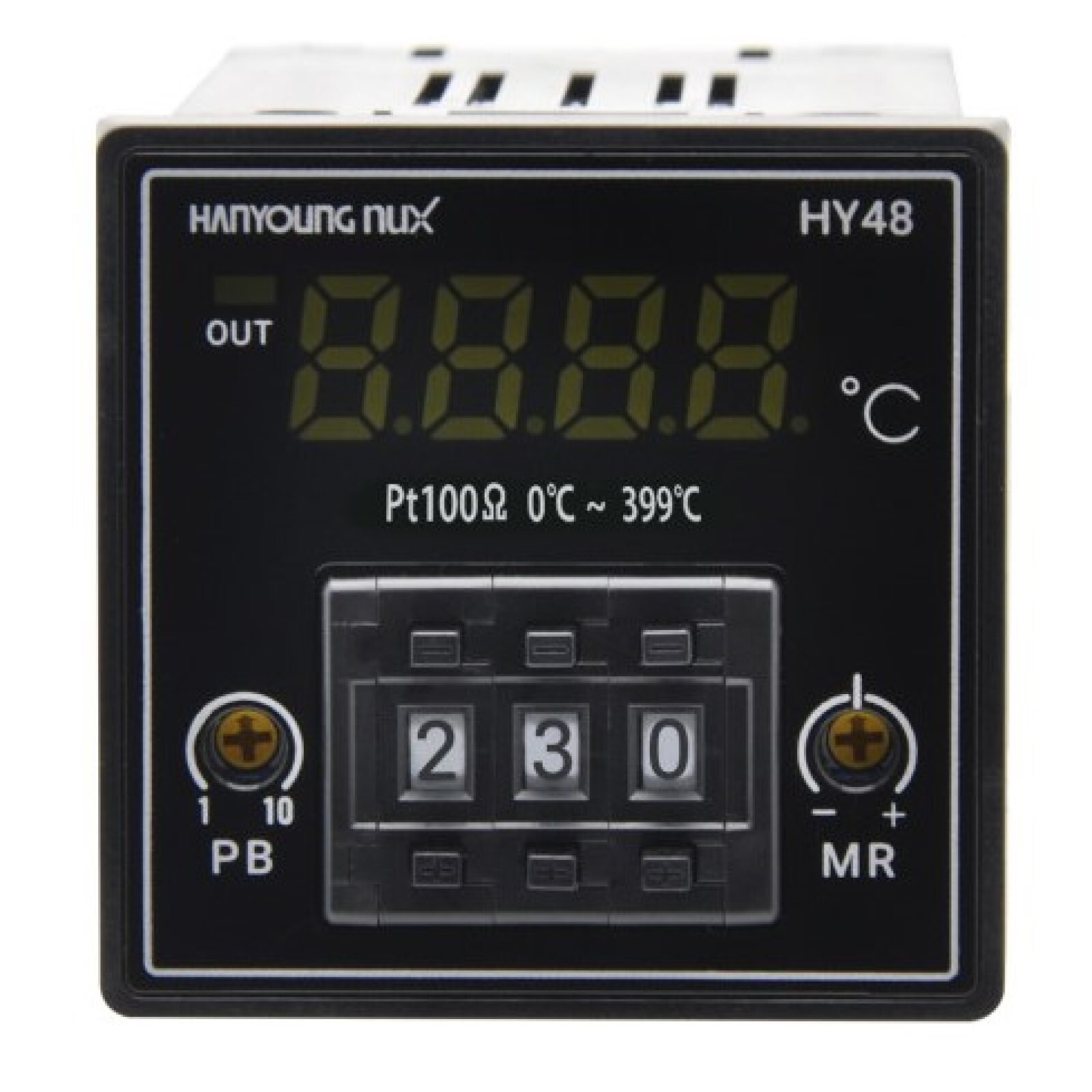 Hanyoung Nux HY-48 PMNRA04 temperature controller PT100  Relay 0~399 ℃ 48 X 48mm