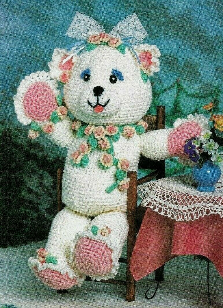 ROSIE BEAR 18" STUFF ANIMAL TOY CROCHET PATTERN INSTRUCTIONS