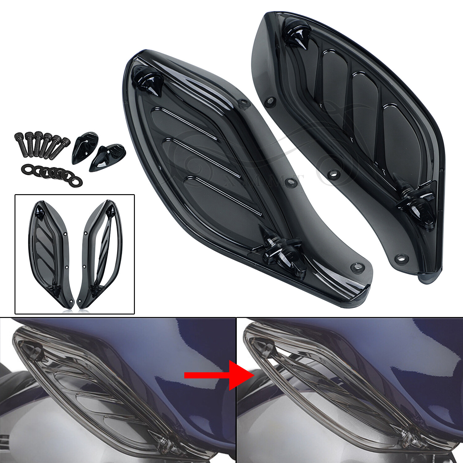 Adjustable Fairing Left & Right Air Deflectors For Harley Electra Street Glide