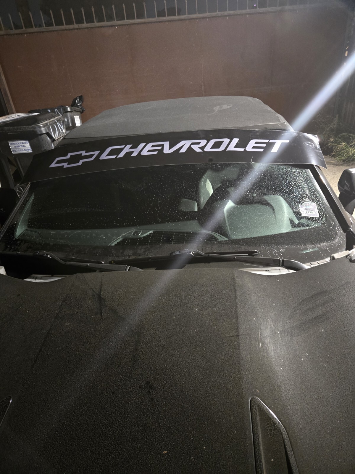Chevrolet Windshield Tailgate Sticker Decal 60x9 R Blu Lettering Blk Background