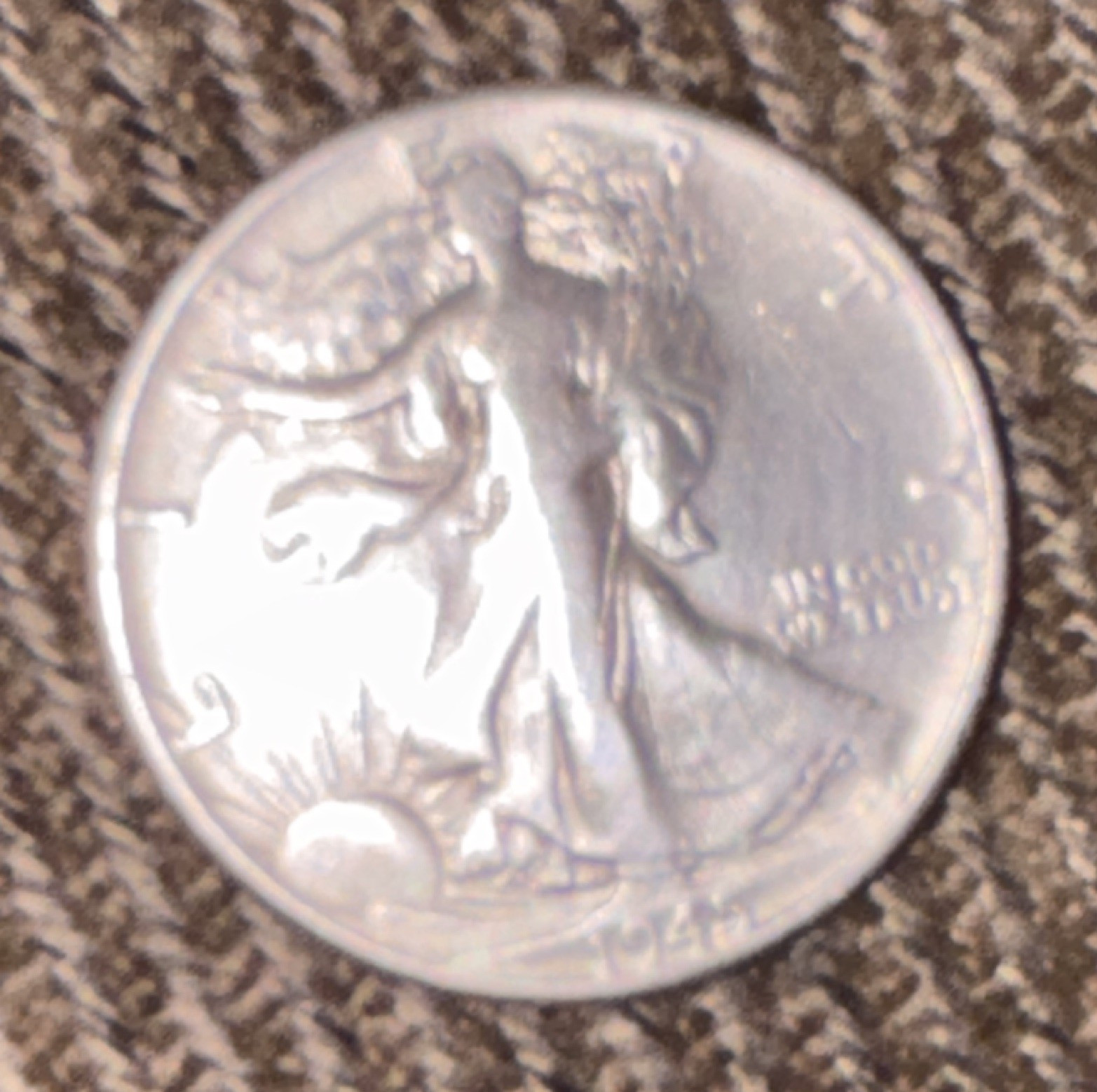 1945 Walking Liberty Half Dollar 50C Philadelphia Business Strike 90% Silver