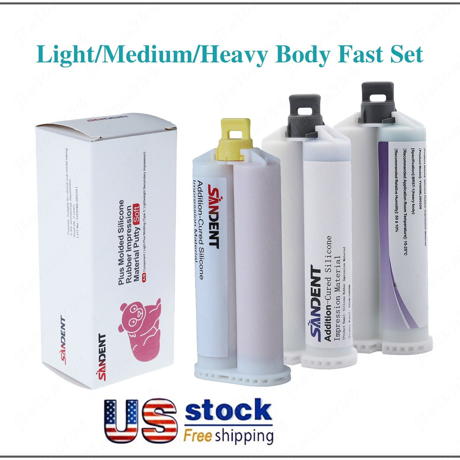 Dental VPS Impression Material Light/Heavy Body - Fast/Regular Set PVS
