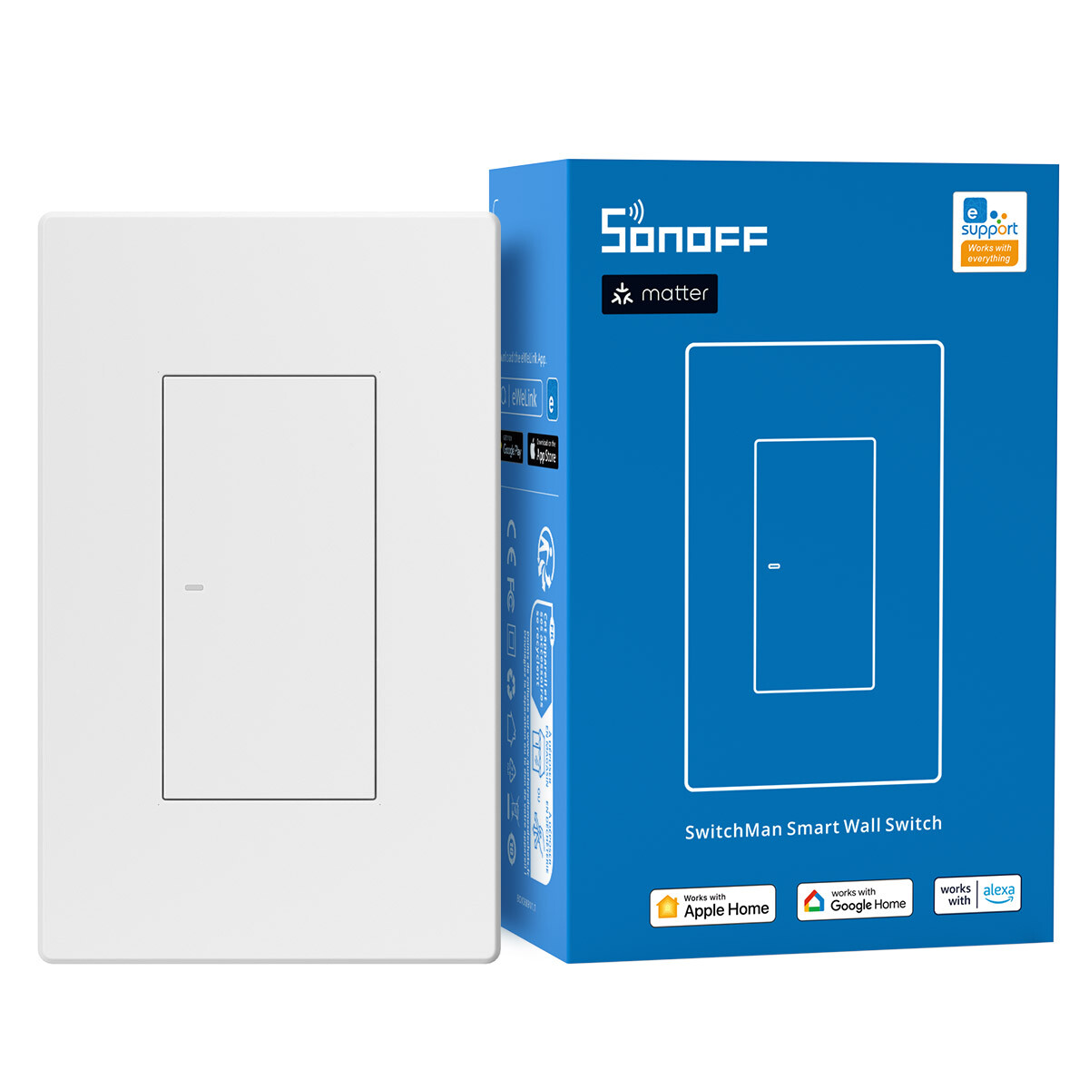 SONOFF SwitchMan WiFi Smart Scene Wall Switch Matter Light Switch Timer Schedule