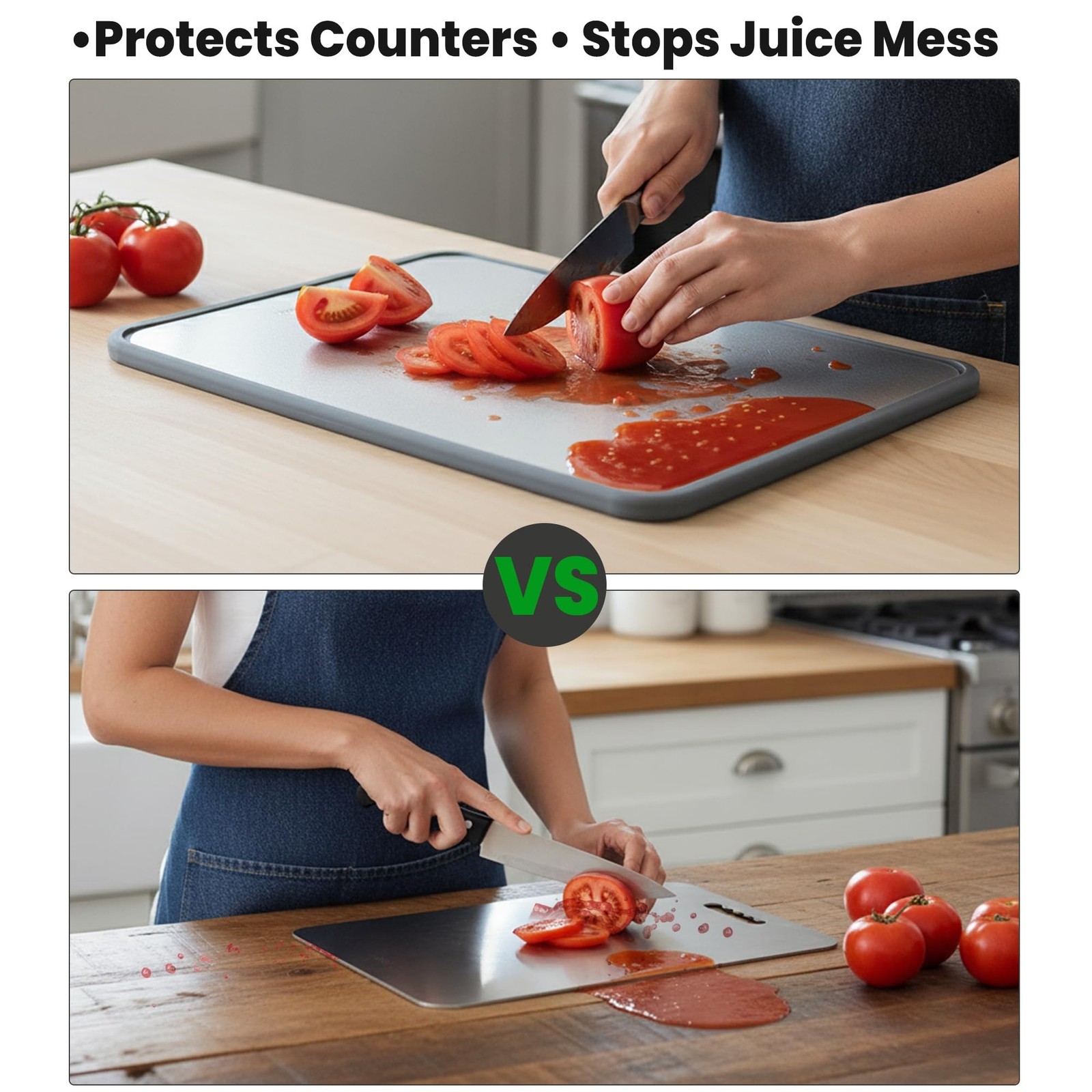Pure Titanium Cutting Board for Kitchen, Solid Metal Chopping Board, Hygienic...