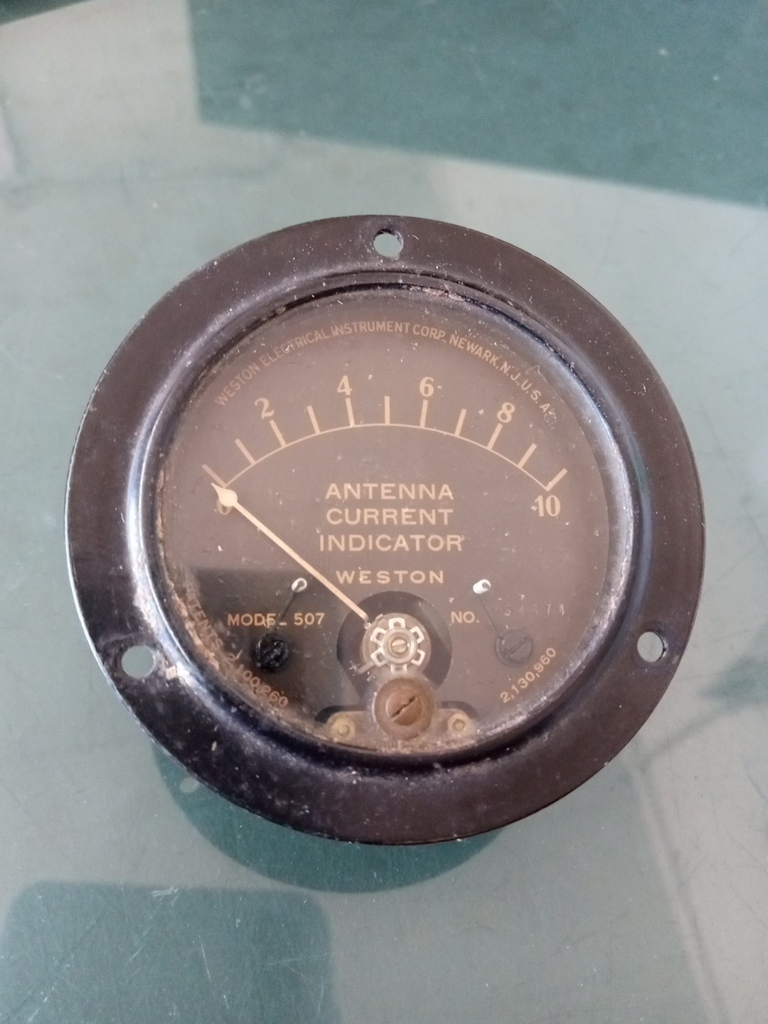 WESTON ANTENNA CURRENT INDICATOR, Model 507, 0-10 R.F. Amps USA * Not Tested