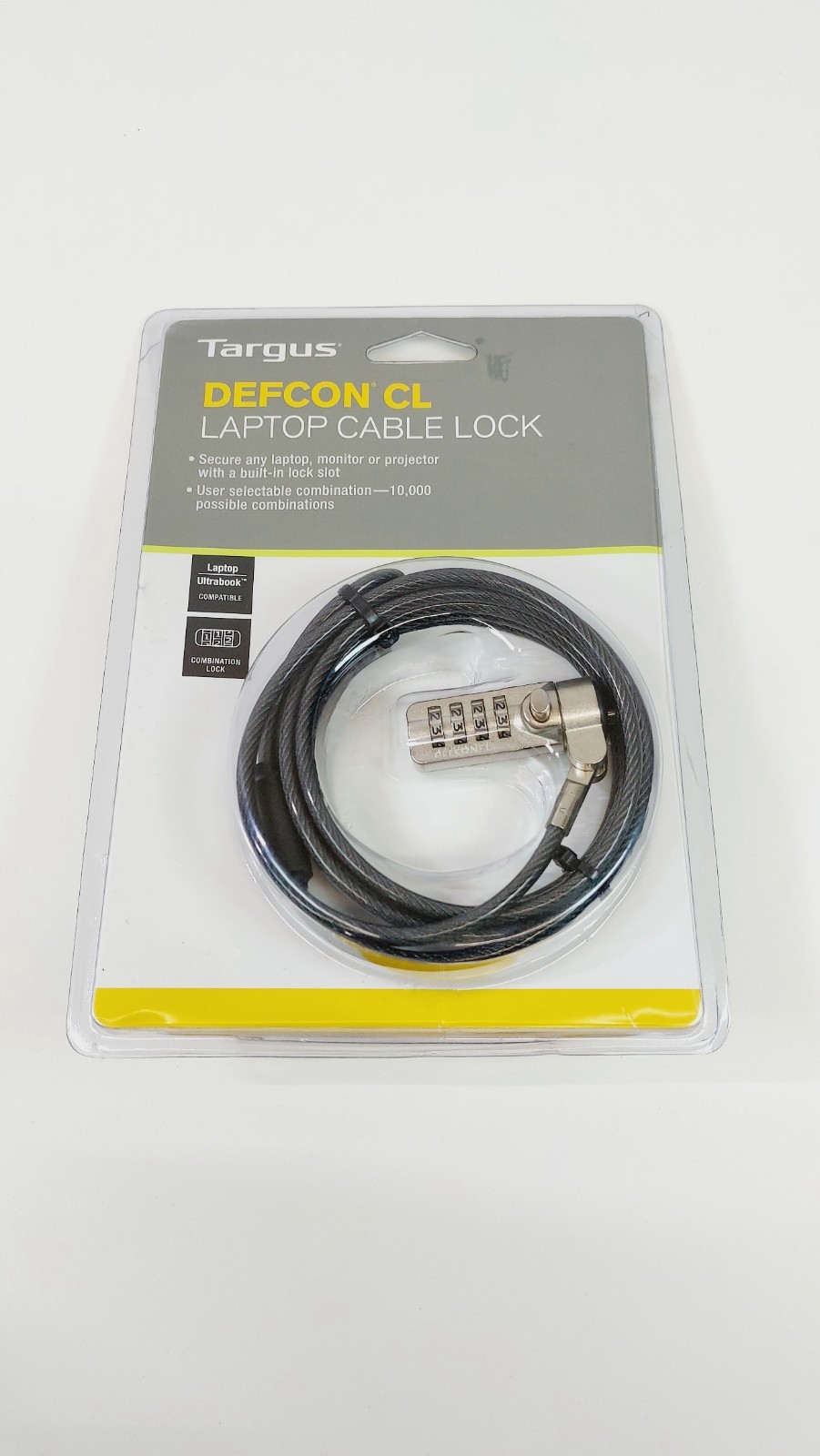 Targus - DEFCON CL Laptop Cable Lock - Combination Lock - 6.5 Feet
