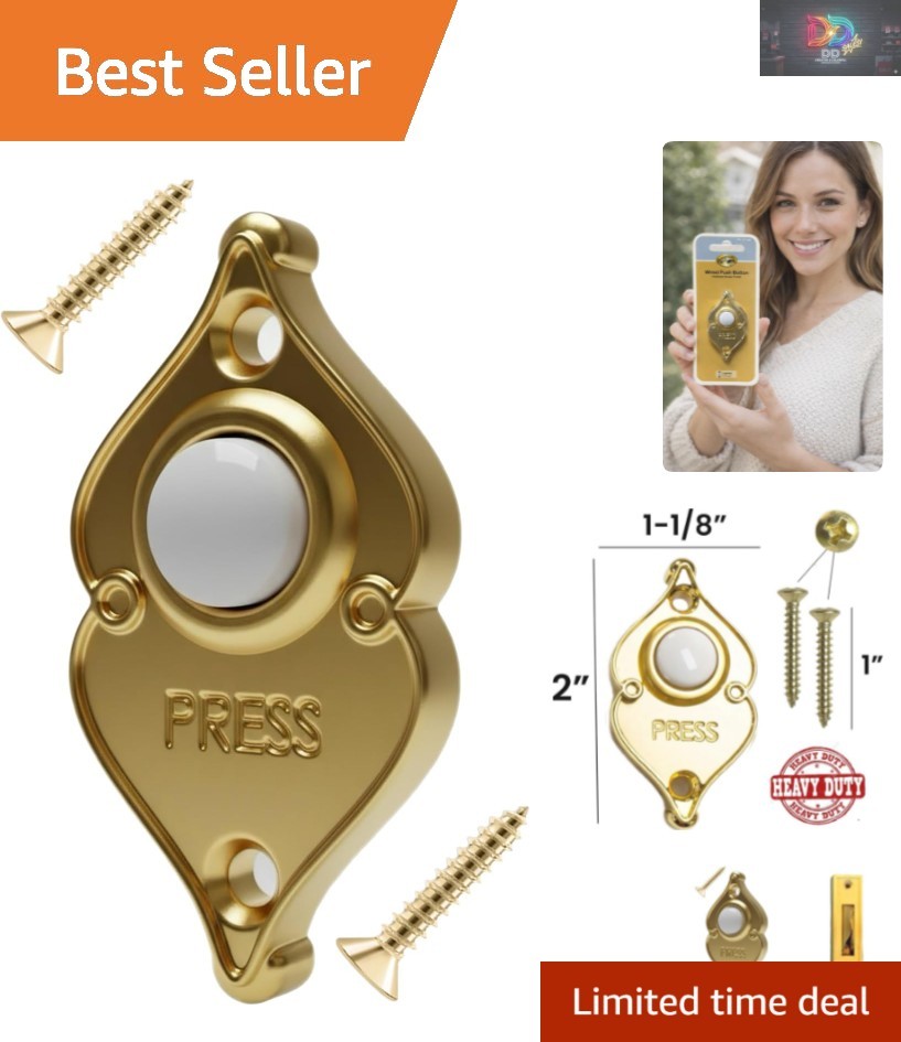 LuxGold LED Lighted Heavy Duty Wired Doorbell Button