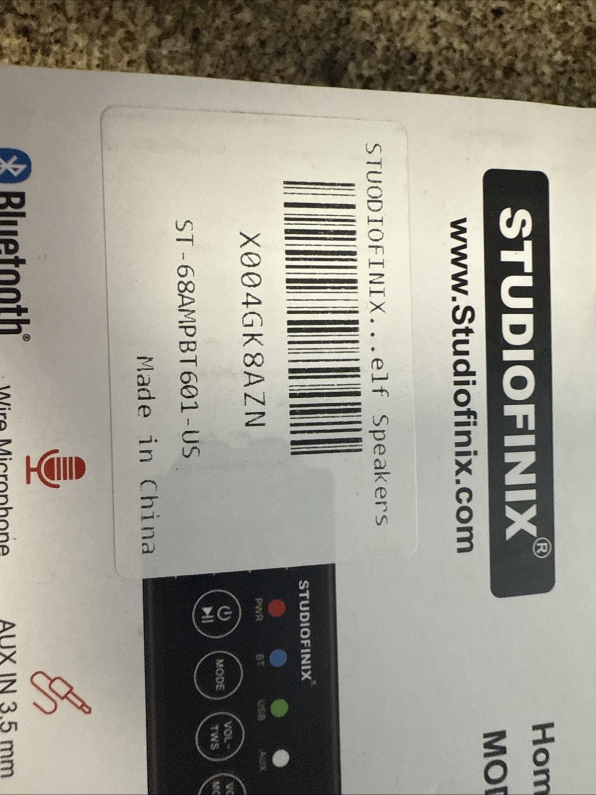 Studiofinix Home 4 Channel Digital Amplifier Model : ST-68AMP-BTX01