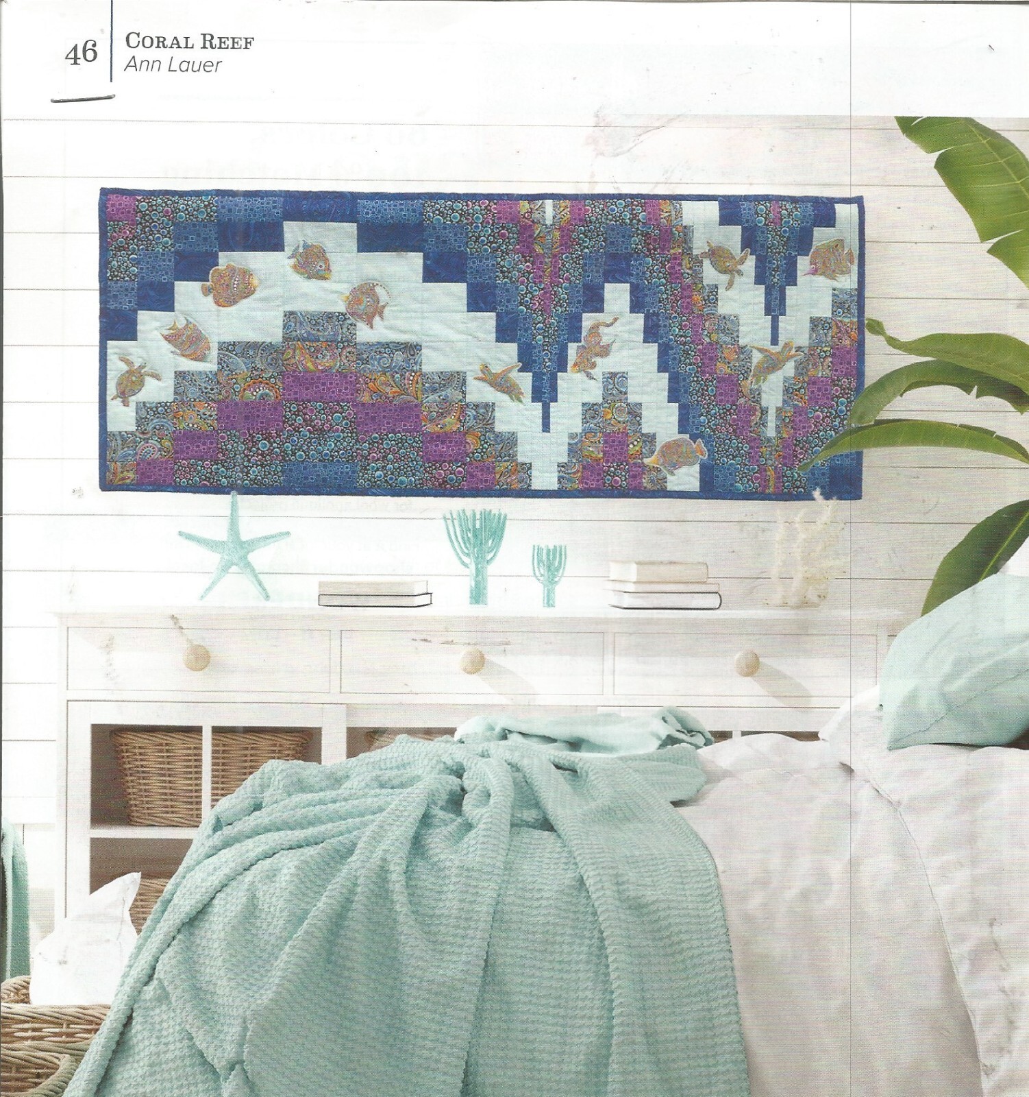 A0204 CORAL REEF WALLHANGING QUILT PATTERN/INSTRUCTIONS