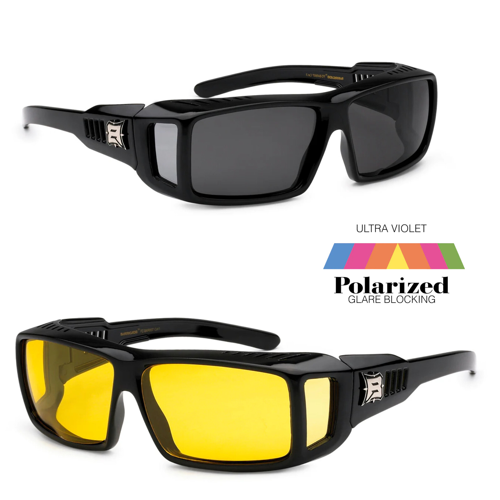 Medium-Large Fit OVER Cover POLARIZED Sunglasses Prescription Glasses Men Women