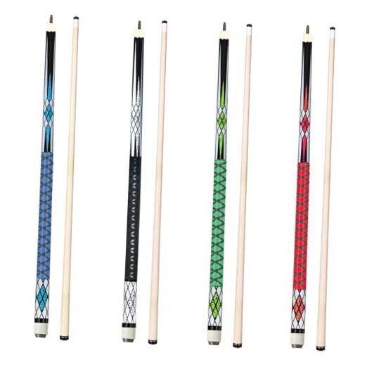 Pool Sticks Set of 4 and Pool Sticks Set of 2 with 13mm Cue POOL CUES SET OF 4
