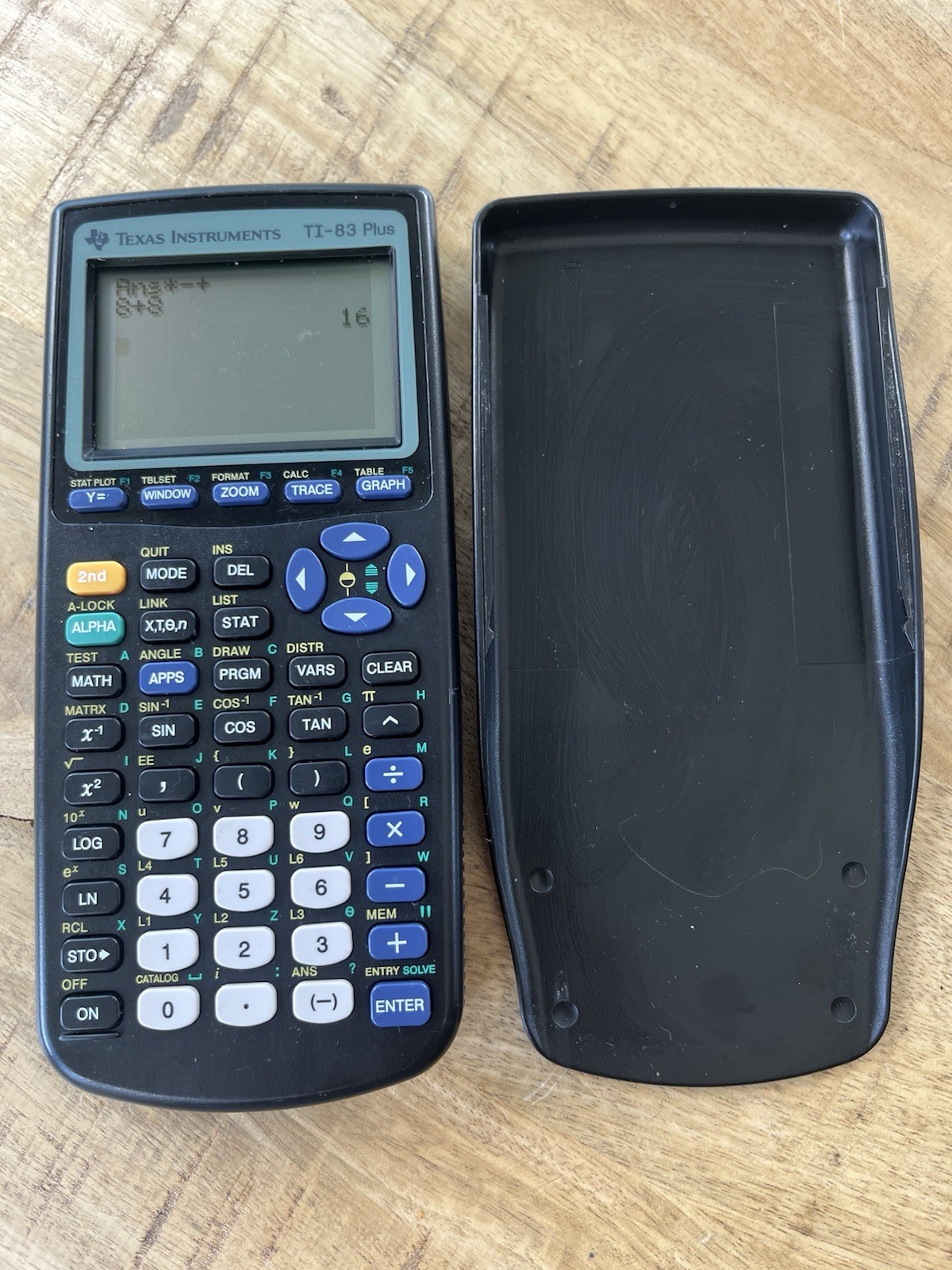 Texas Instruments TI-83 Plus Graphing Calculator With Cover - Works