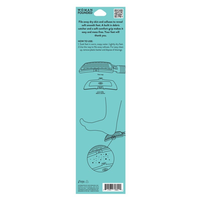 ONYX Professional Stainless Steel Foot Rasp with Debris Catcher