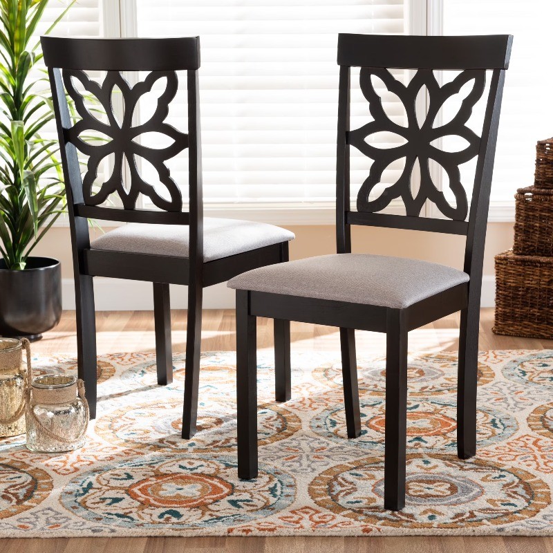 Baxton Studio Samwell Modern and Contemporary Grey Fabric Upholstered