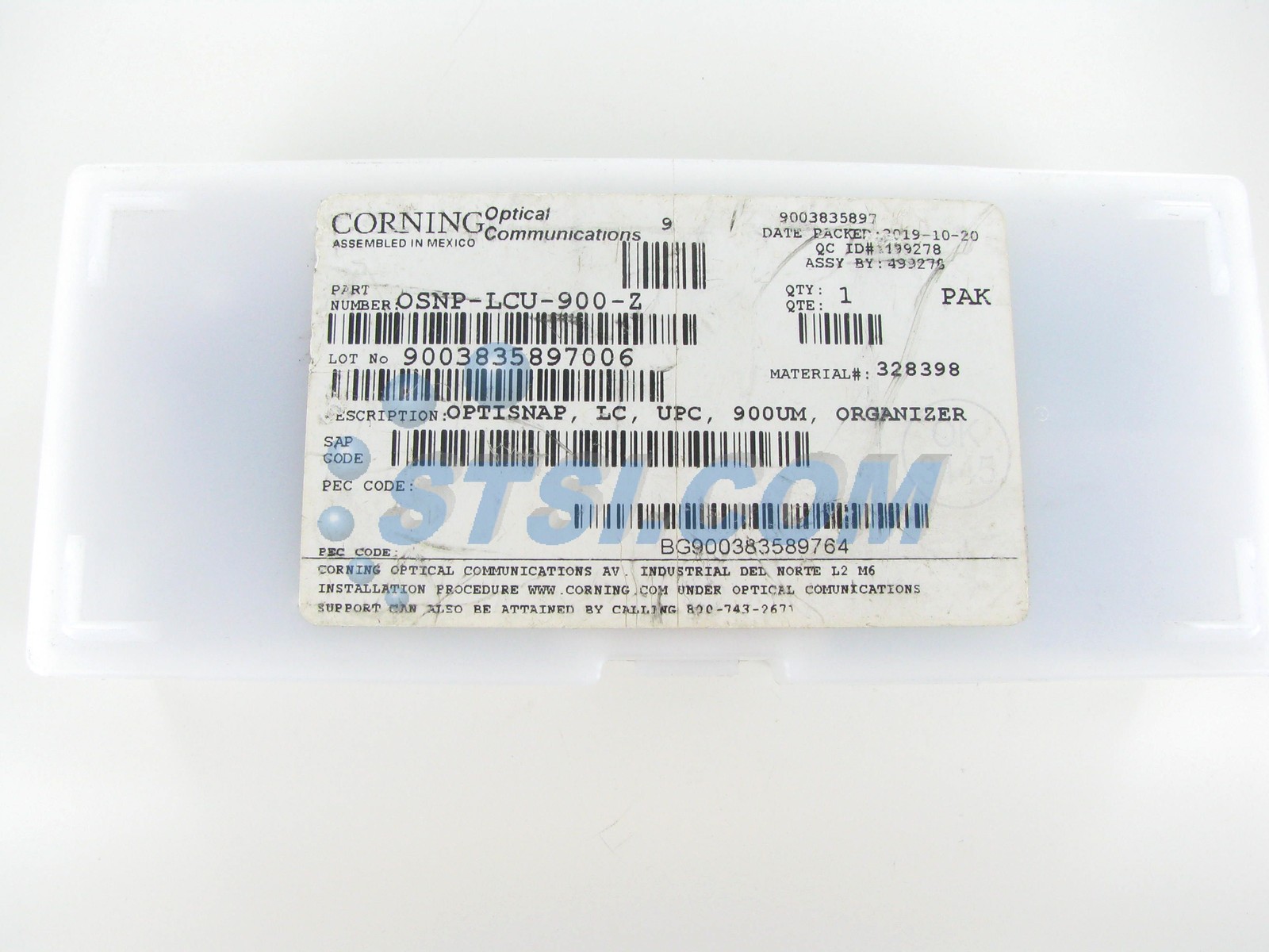 Corning OSNP-LCU-900-Z Optisnap LC Singlemode Fiber Optic Connector 25pk ~STSI