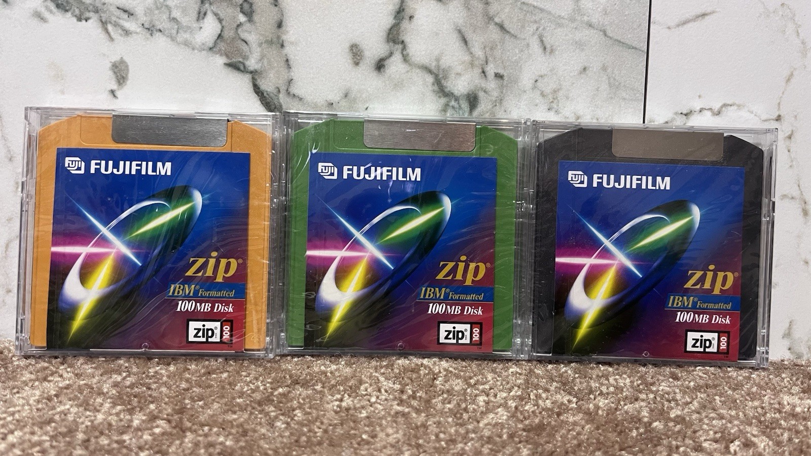 Iomega Zip 100~3 Disks- Brand new and sealed-IBM Formatted  Media