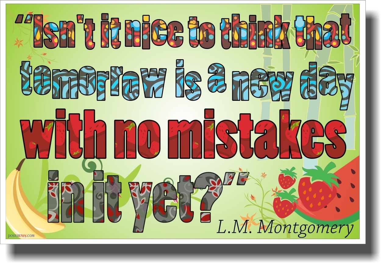 Isn't It Nice to Think...  L.M. Montgomery  - NEW Classroom Motivational Poster
