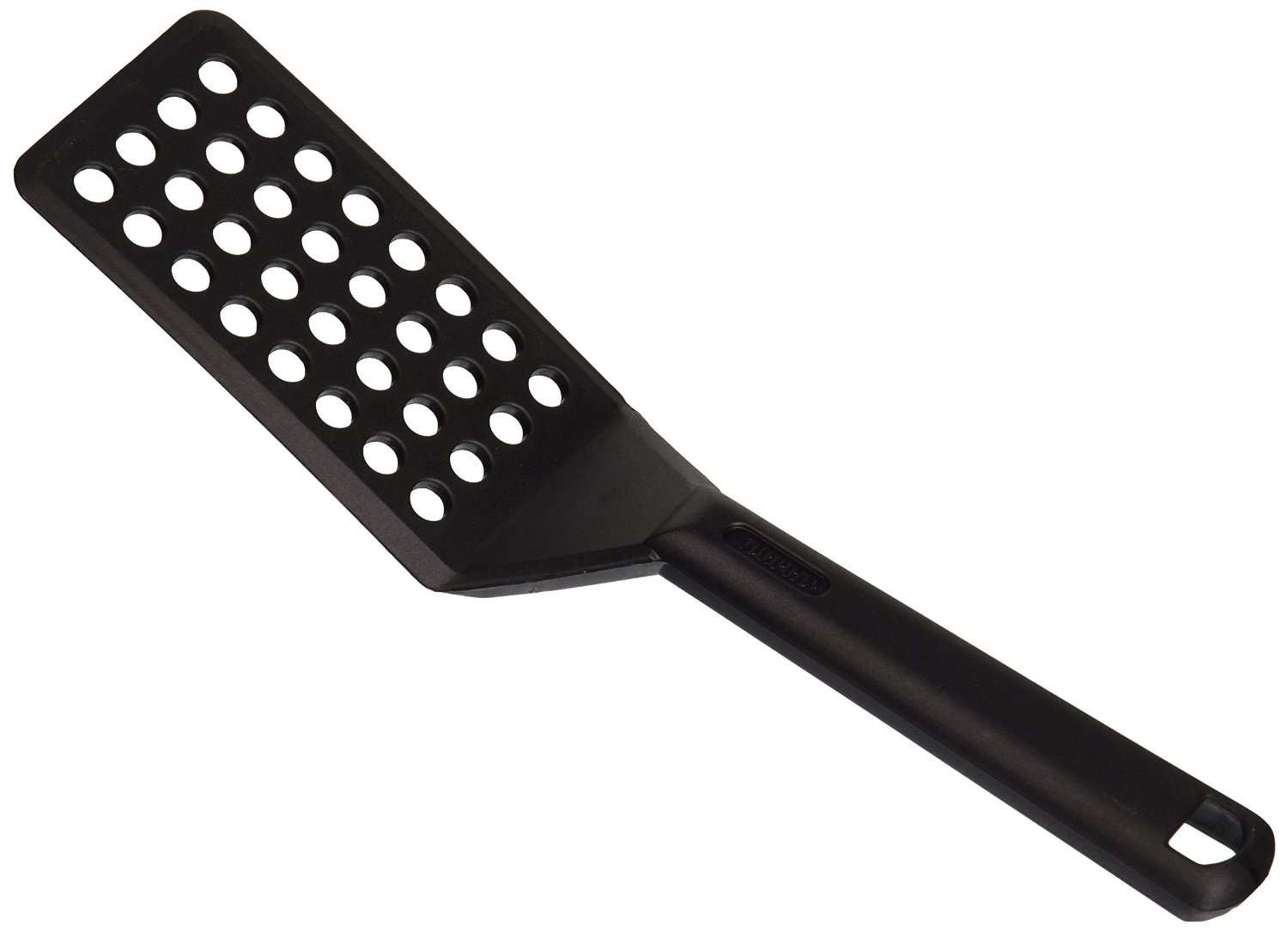 Norpro My Favorite Beveled Heat Resistant Nylon Spatula w/ Drain Holes, Black