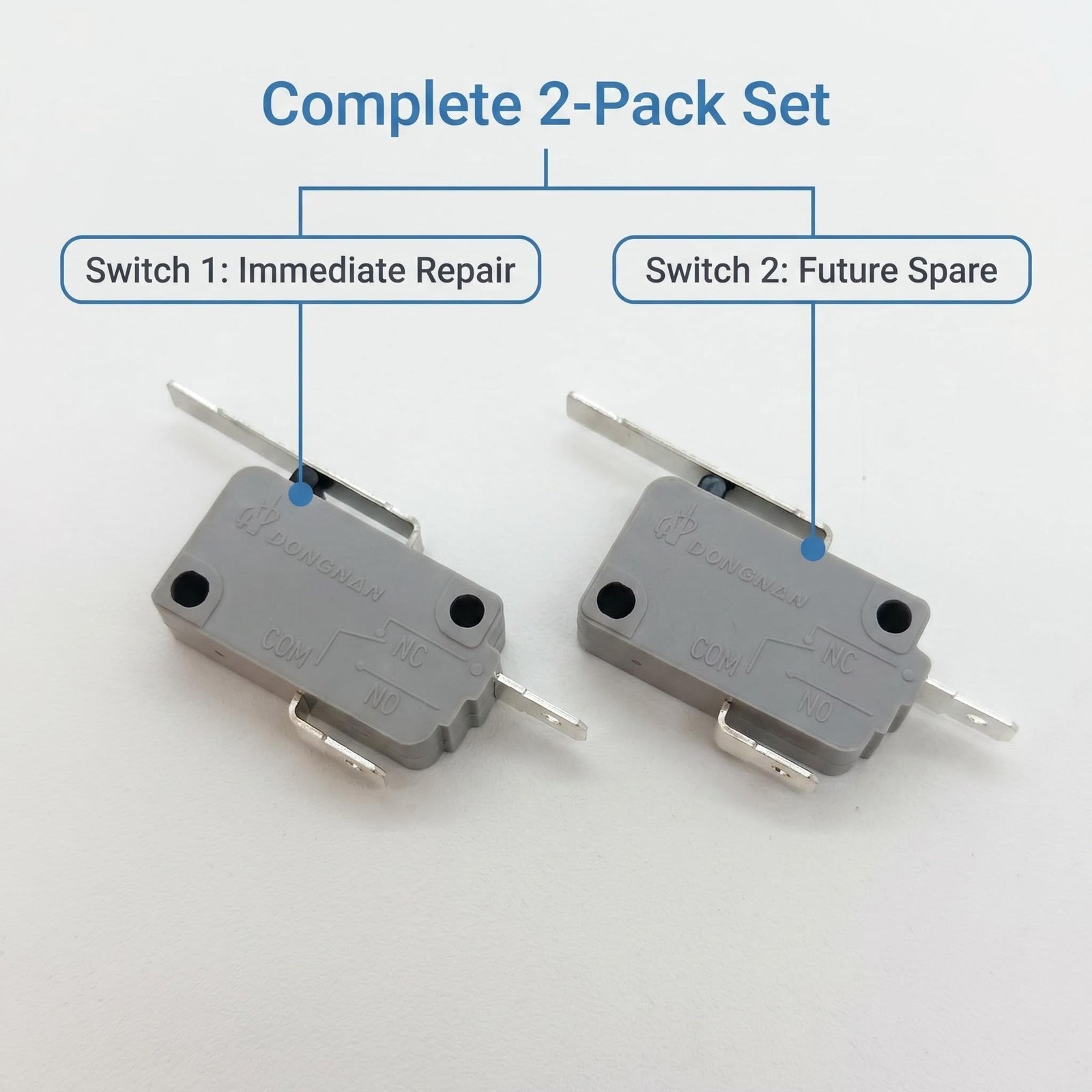 KW3-0Z Replacement Sensor Switch 2-Pack – 16A 125V/250V Lever Micro brown
