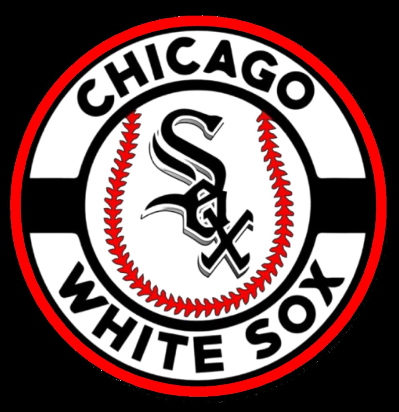 MLB/ALC CHICAGO WHITE SOX, Pin Back Button or Fridge Magnet, 2 ¼" Ø